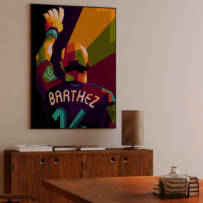 Football legends Barthez in wpap art preview