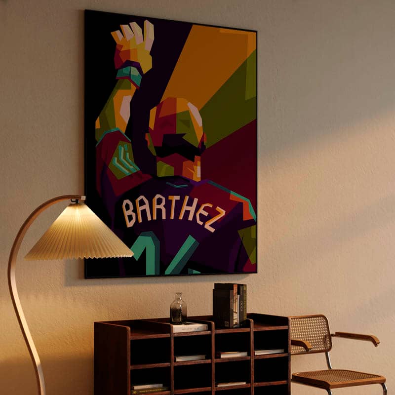 Football legends Barthez in wpap art preview