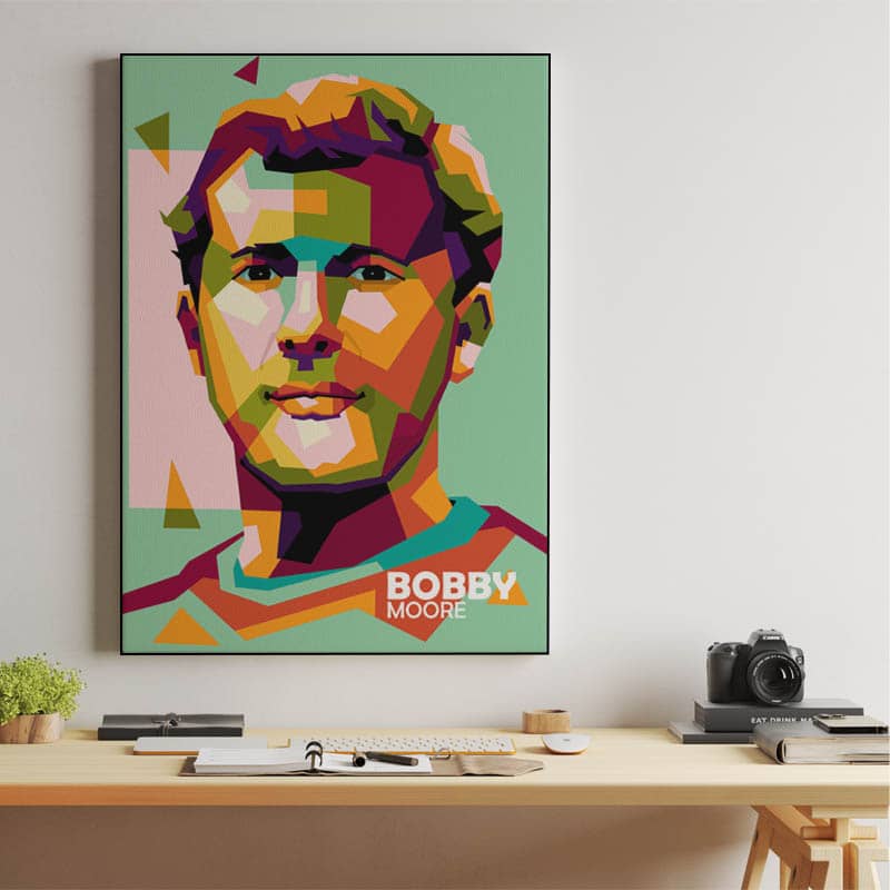 Bobby Moore in legend pop art preview