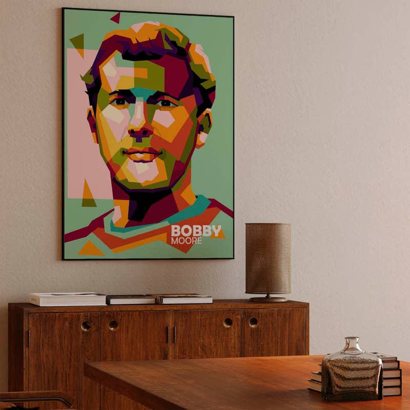 Bobby Moore in legend pop art preview