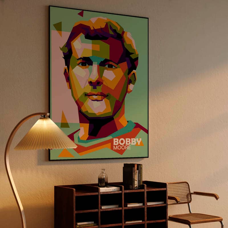 Bobby Moore in legend pop art preview