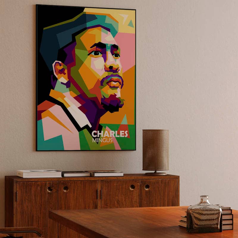 Charles Mingus in wpap pop art preview
