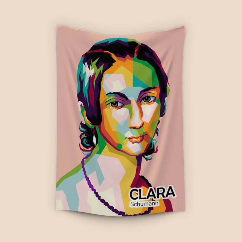 Clara Scumann in wpap pop art preview