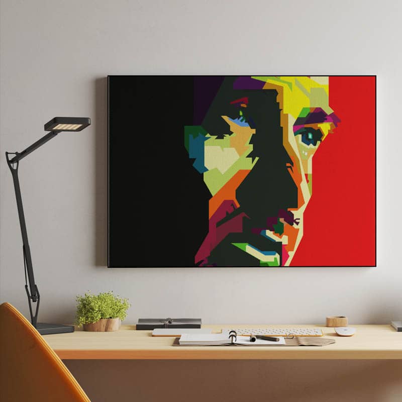 Peter Gabriel Pop Art WPAP Canvas Print preview