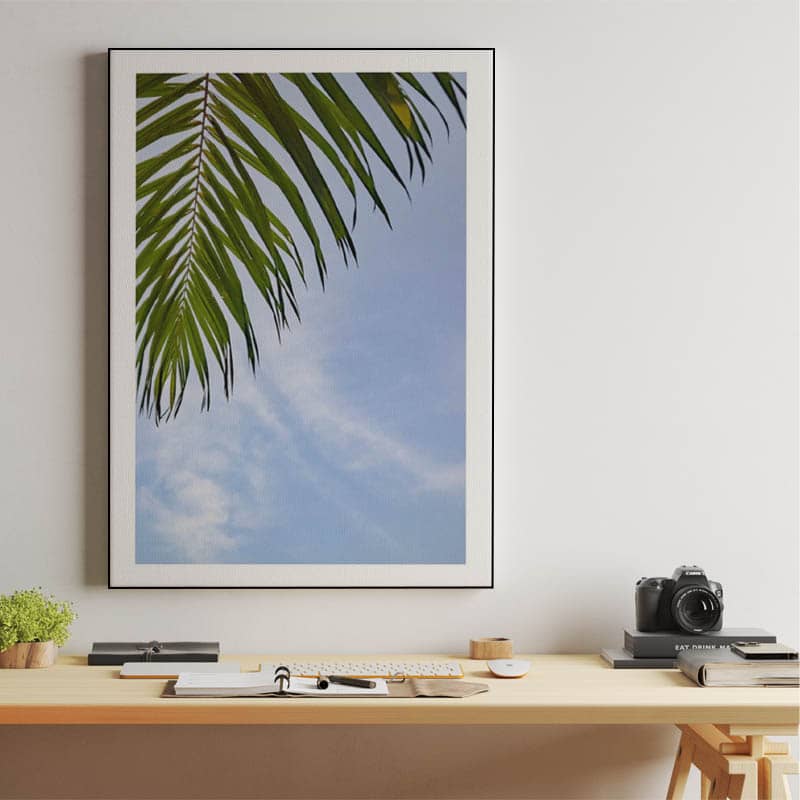 "A Green Palm Grove with the Blue Sky" preview