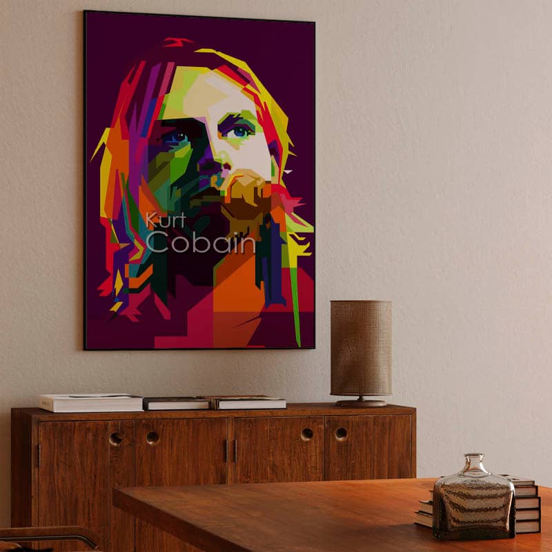 Kurt Cobain Pop Art WPAP - Canvast Print preview