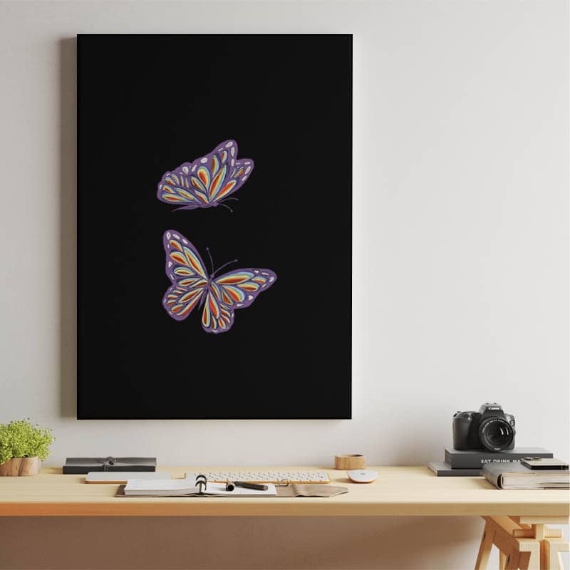 Rainbow butterflies preview