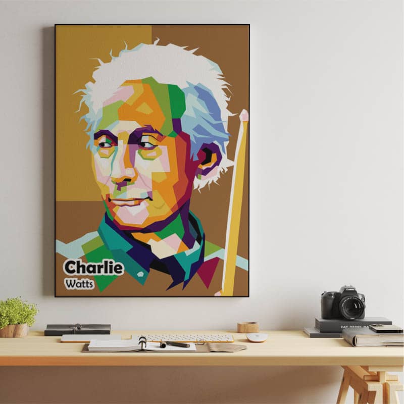 Charlie Watts in trend pop art preview