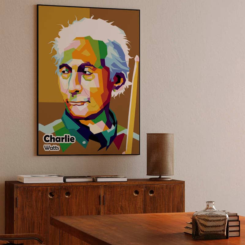 Charlie Watts in trend pop art preview