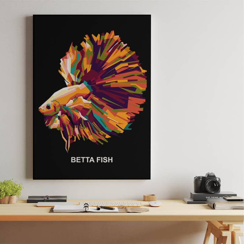 Pop art of Betta Fish in trend preview
