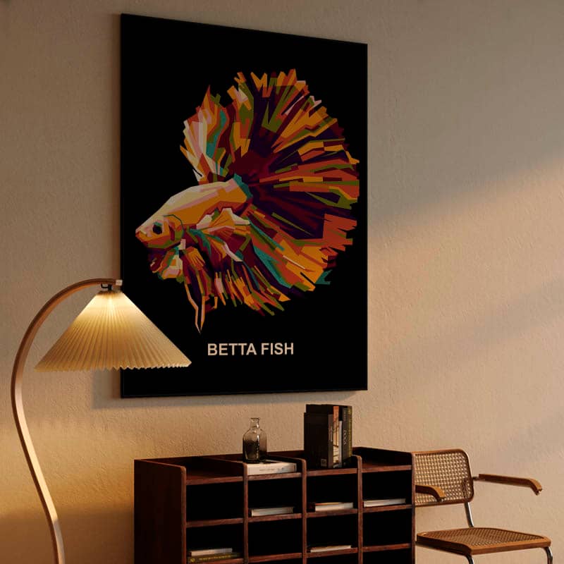 Pop art of Betta Fish in trend preview