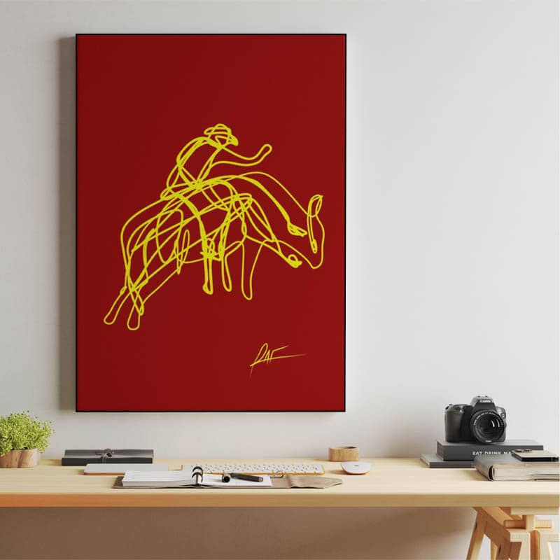 El vaquero y el toro de rodeo preview