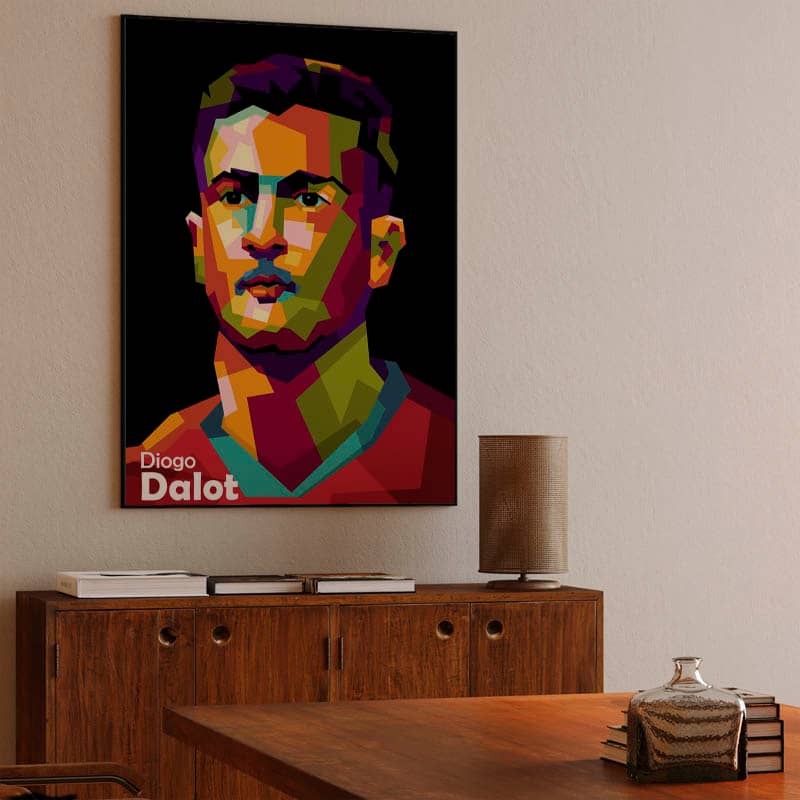 Trending football Diogo Dalot in Pop art preview