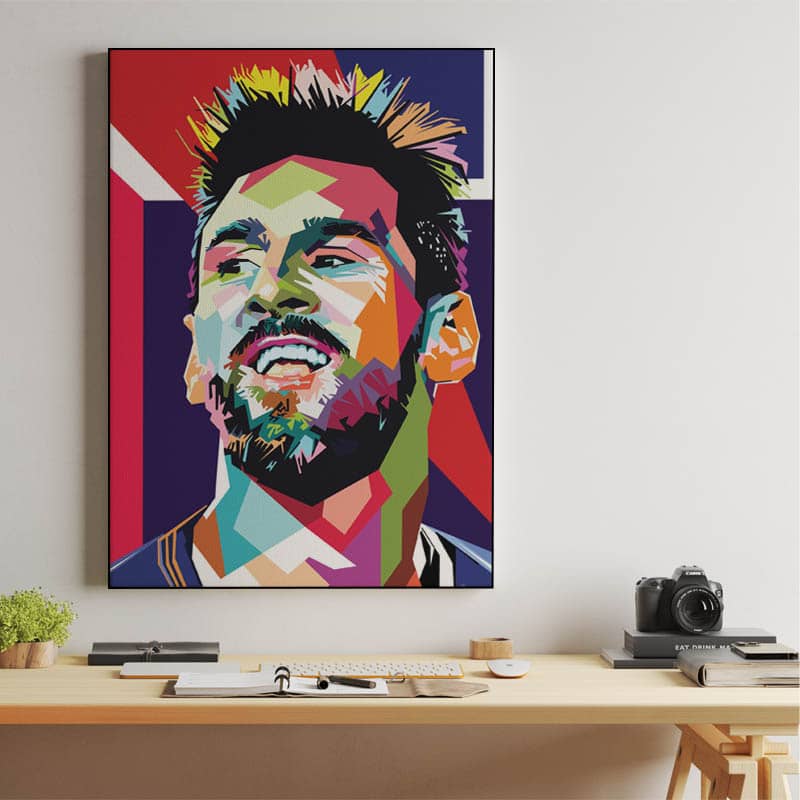 Lionel Messi in wpap pop art preview
