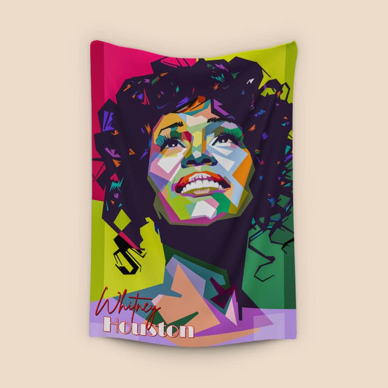 Whitney Houston in wpap pop art preview