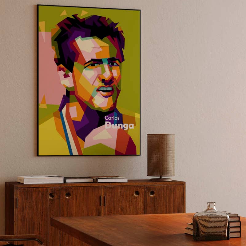 Footballer Carlos Dunga in WPAP POP ART preview