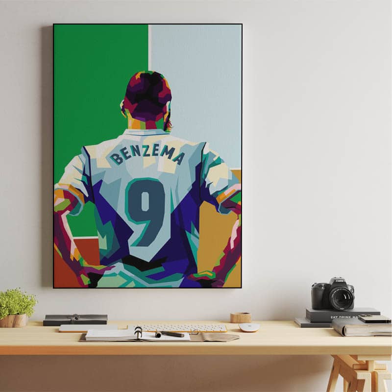 Karim Benzema in legend football illustration preview