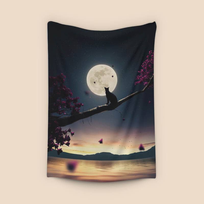 Cat Moon and Stars 3D preview