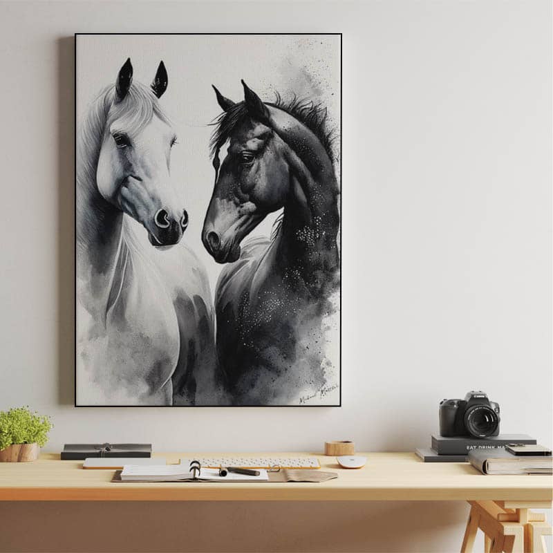 Black and White Horse  preview