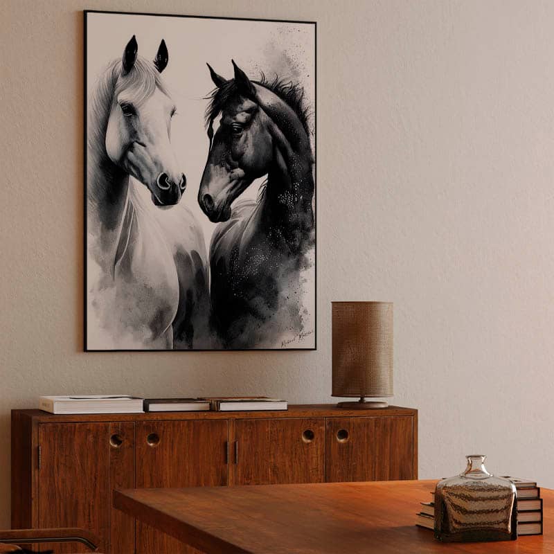 Black and White Horse  preview