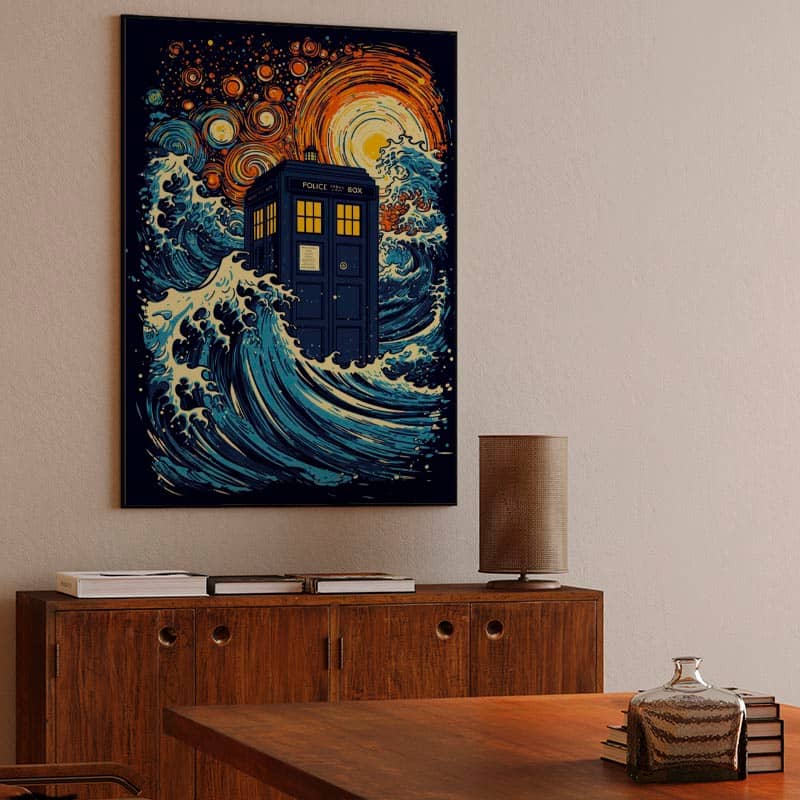 The great kanagawa wave and the tardis preview
