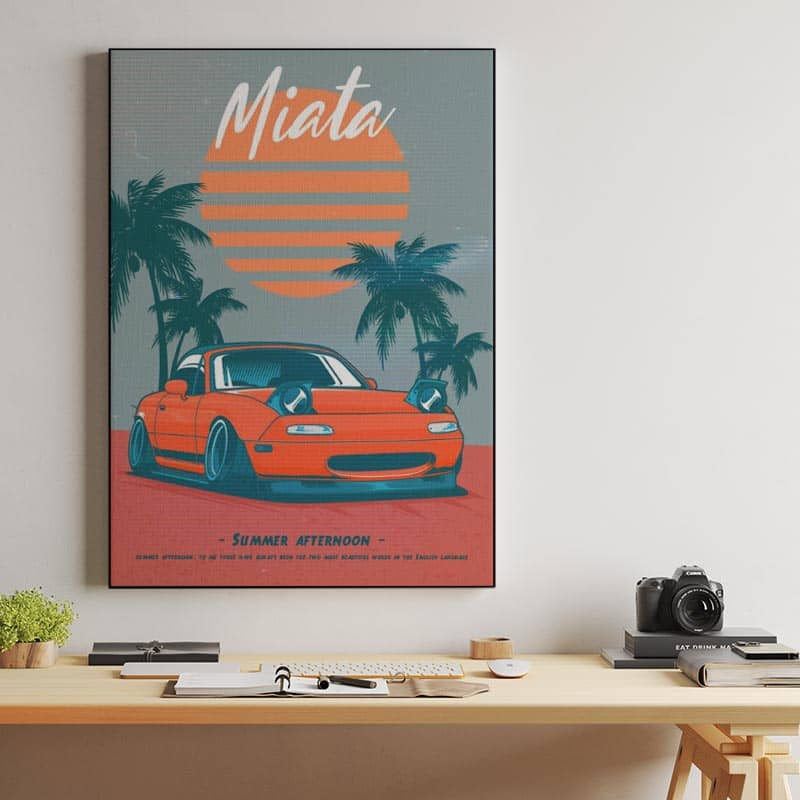 Miata JDM car with summer vibe preview