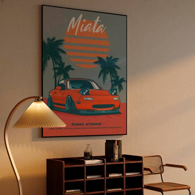 Miata JDM car with summer vibe preview