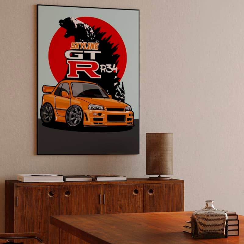 nissan skyline r34 GTR gojira preview