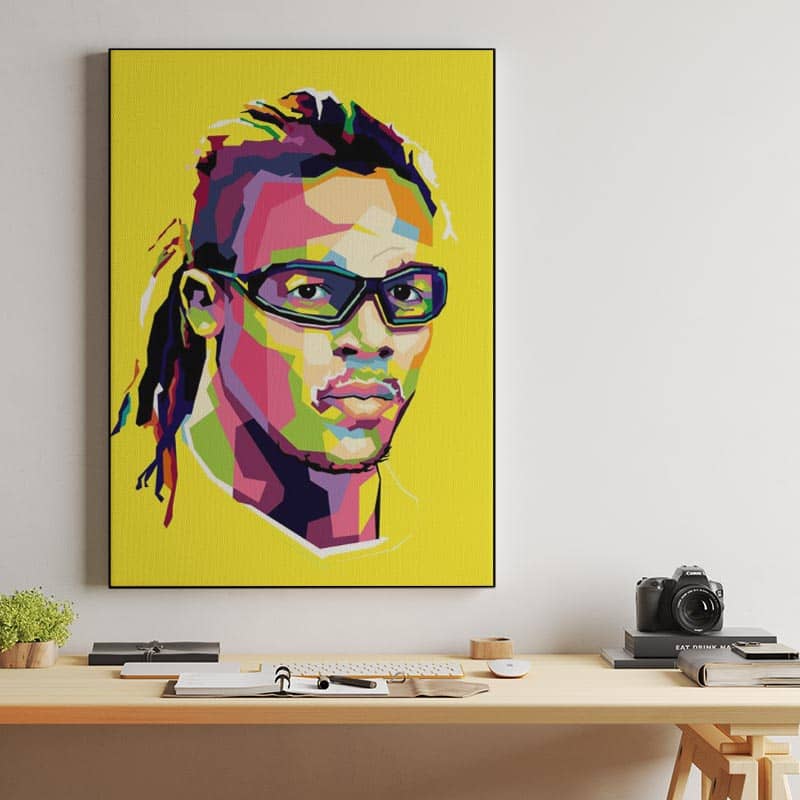 Legend football Edgar David in amazing illustration preview