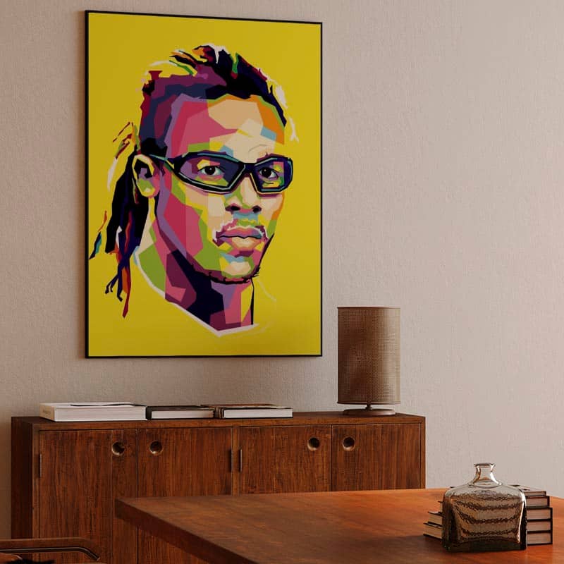 Legend football Edgar David in amazing illustration preview