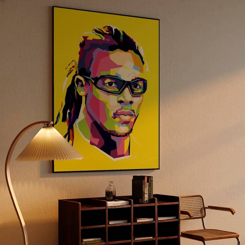 Legend football Edgar David in amazing illustration preview