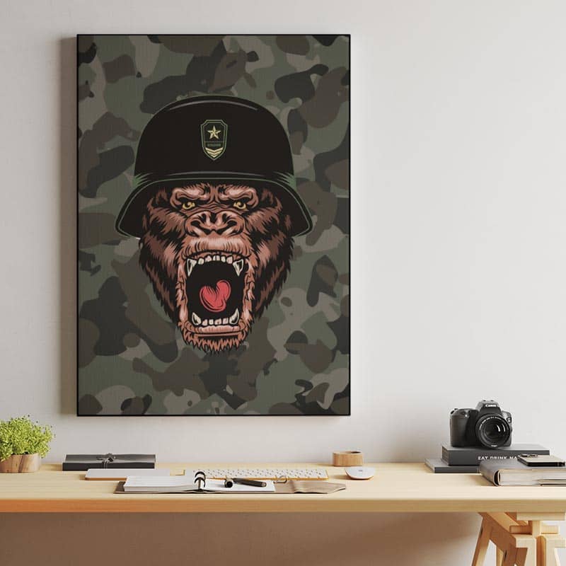 Army Monkey Canvas preview