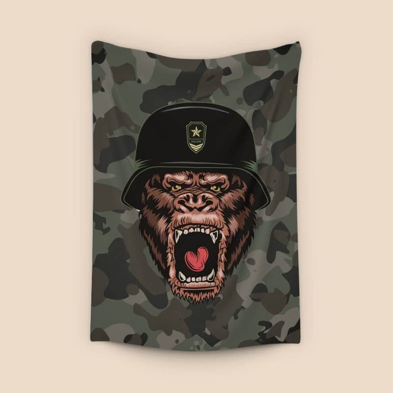 Army Monkey Canvas preview