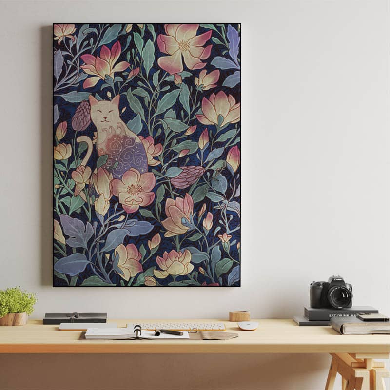 Cat and magnolia preview