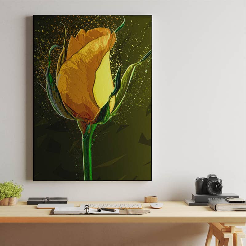 Colored Yellow Rose preview