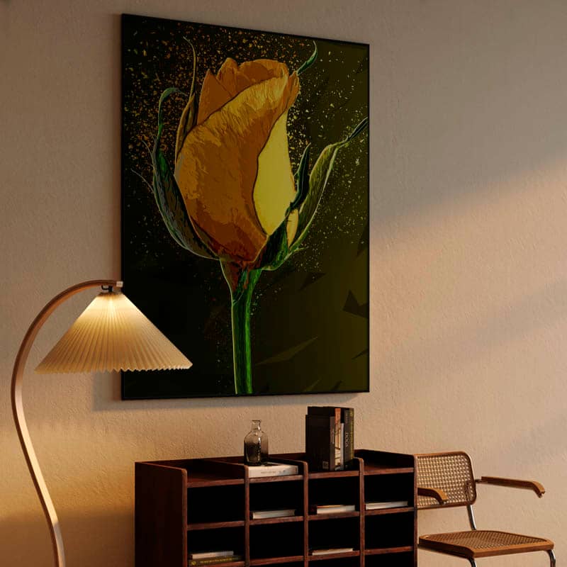 Colored Yellow Rose preview