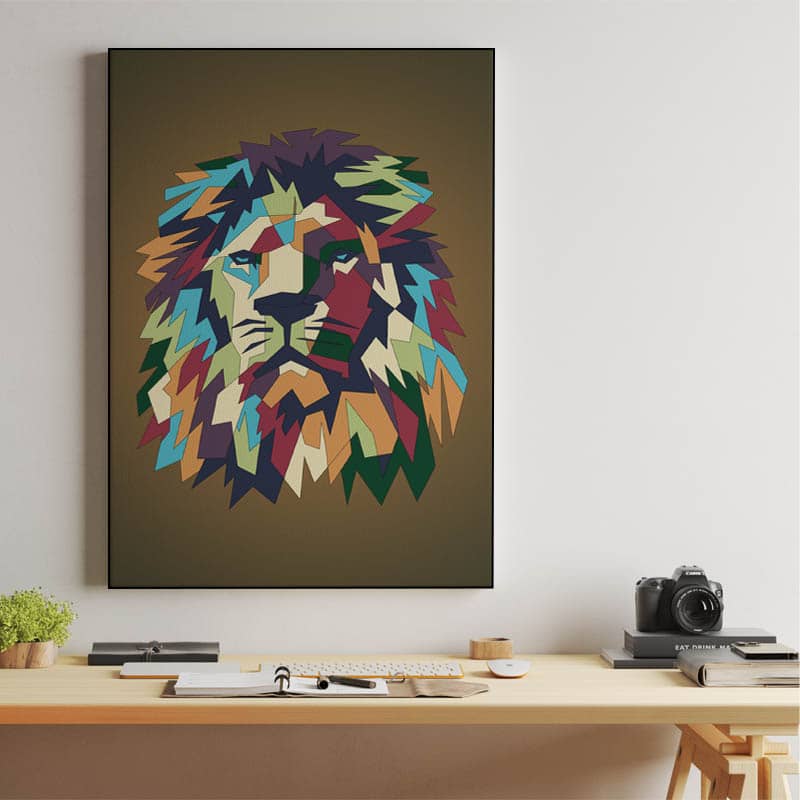 Colorful Lion Canvas preview