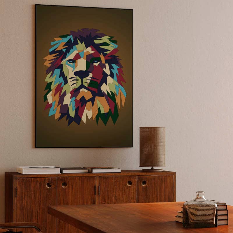 Colorful Lion Canvas preview