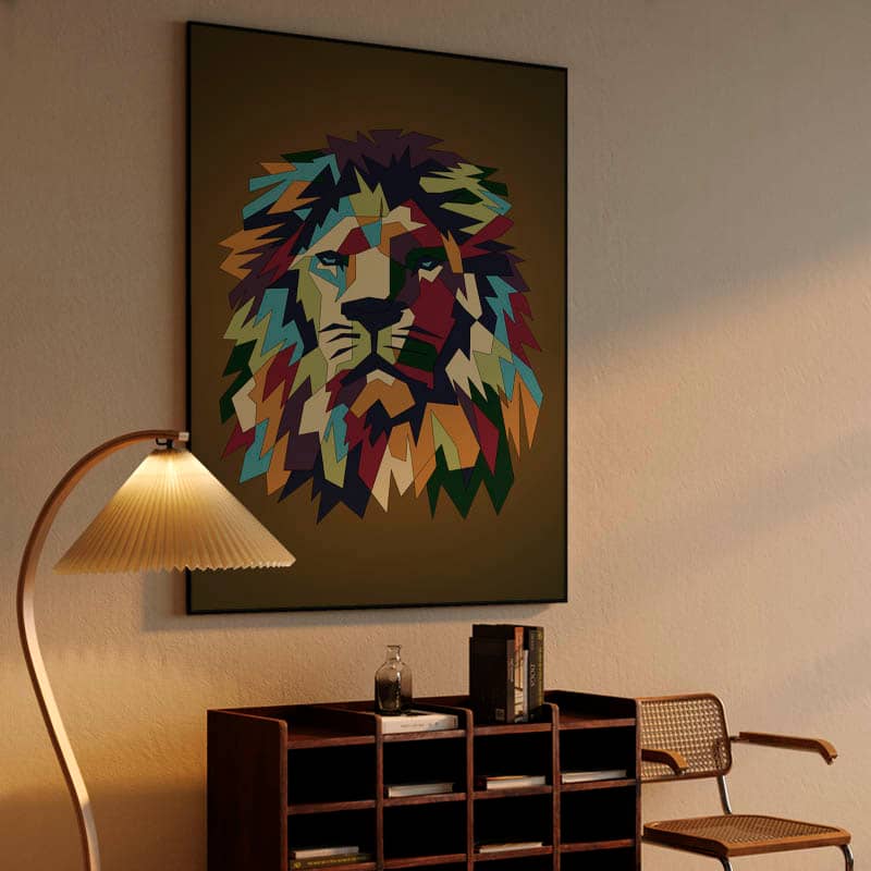 Colorful Lion Canvas preview