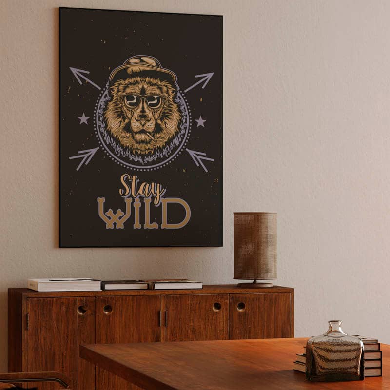 Hippy Lion Canvas preview