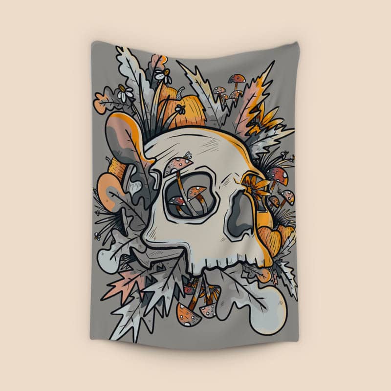 Mushrooms and the skull preview