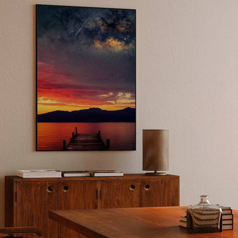 Space view over the lake preview