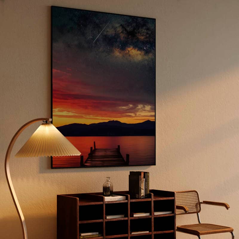 Space view over the lake preview