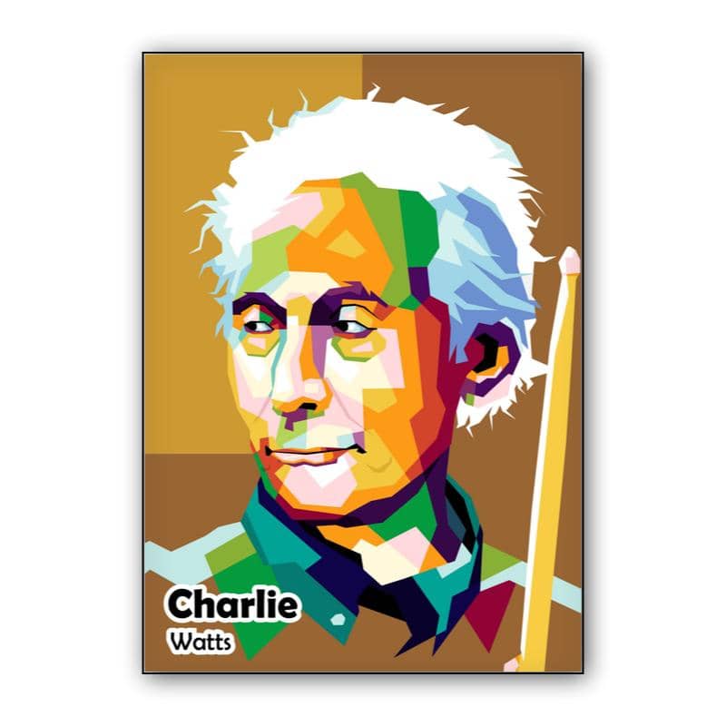 Charlie Watts in trend pop art preview