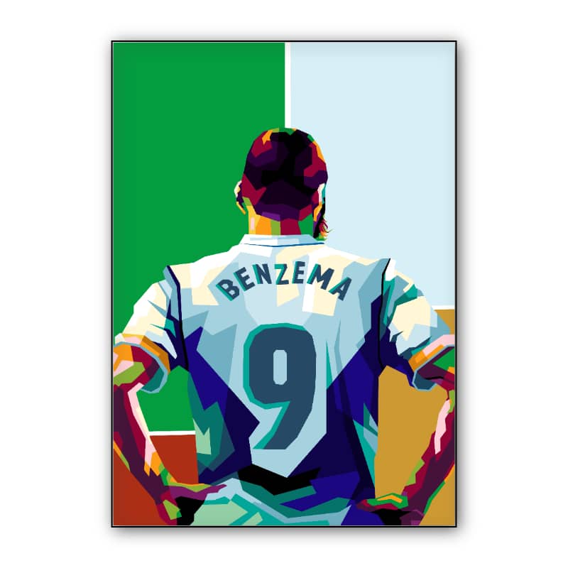 Karim Benzema in legend football illustration preview