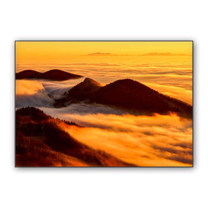 Sunset over the clouds preview