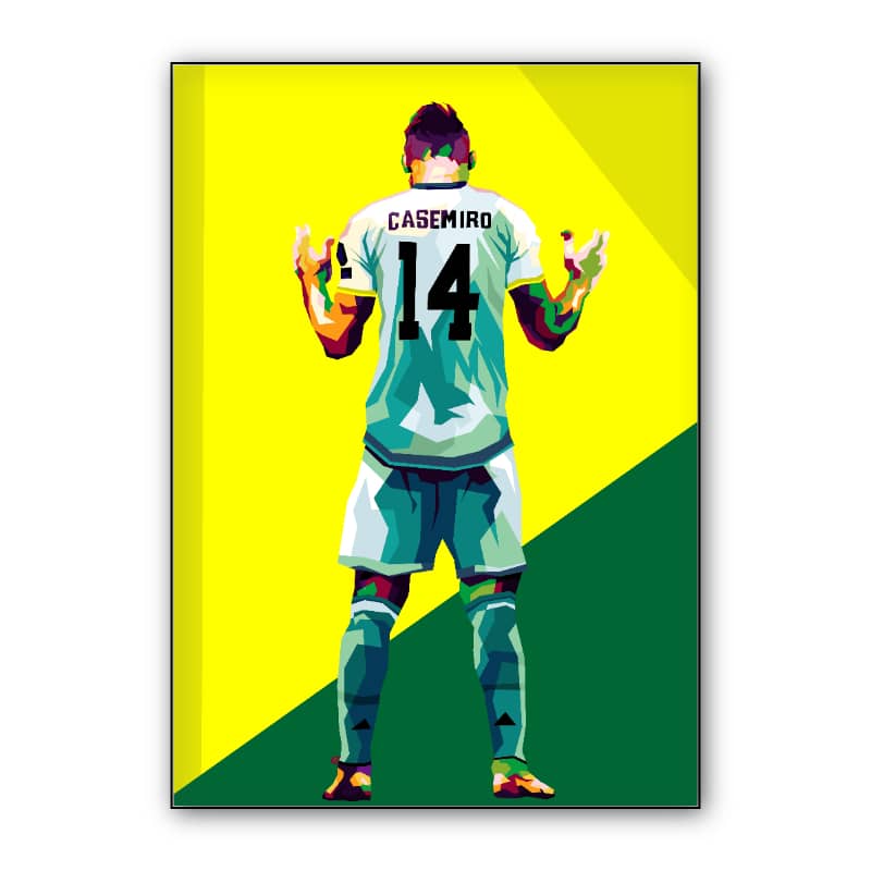 The footballer brasil Casemiro in wpap illustration preview