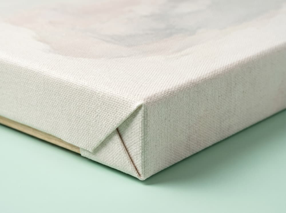 Close-up of canvas texture