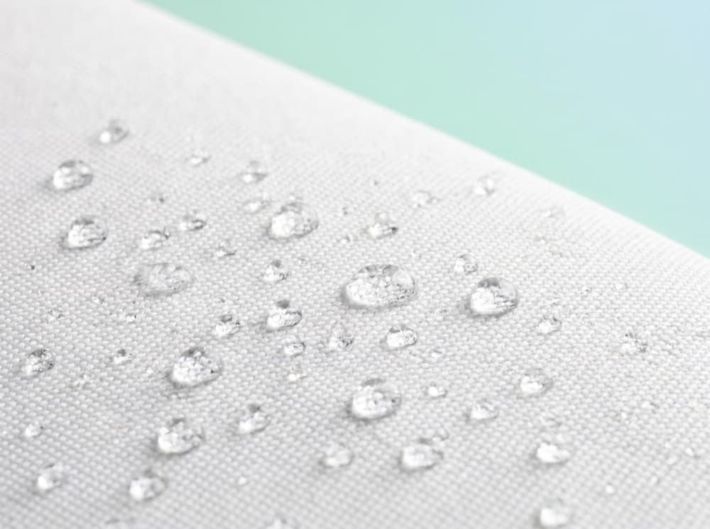 Water repelling off the sleeve