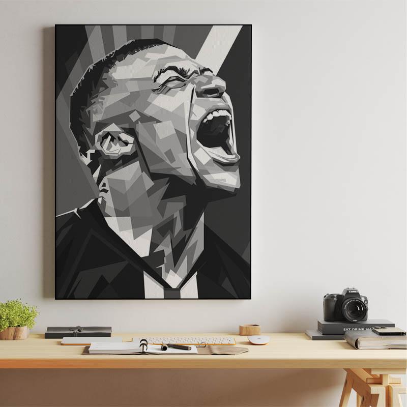 Kylian Mbappé in wpap Black &amp; white